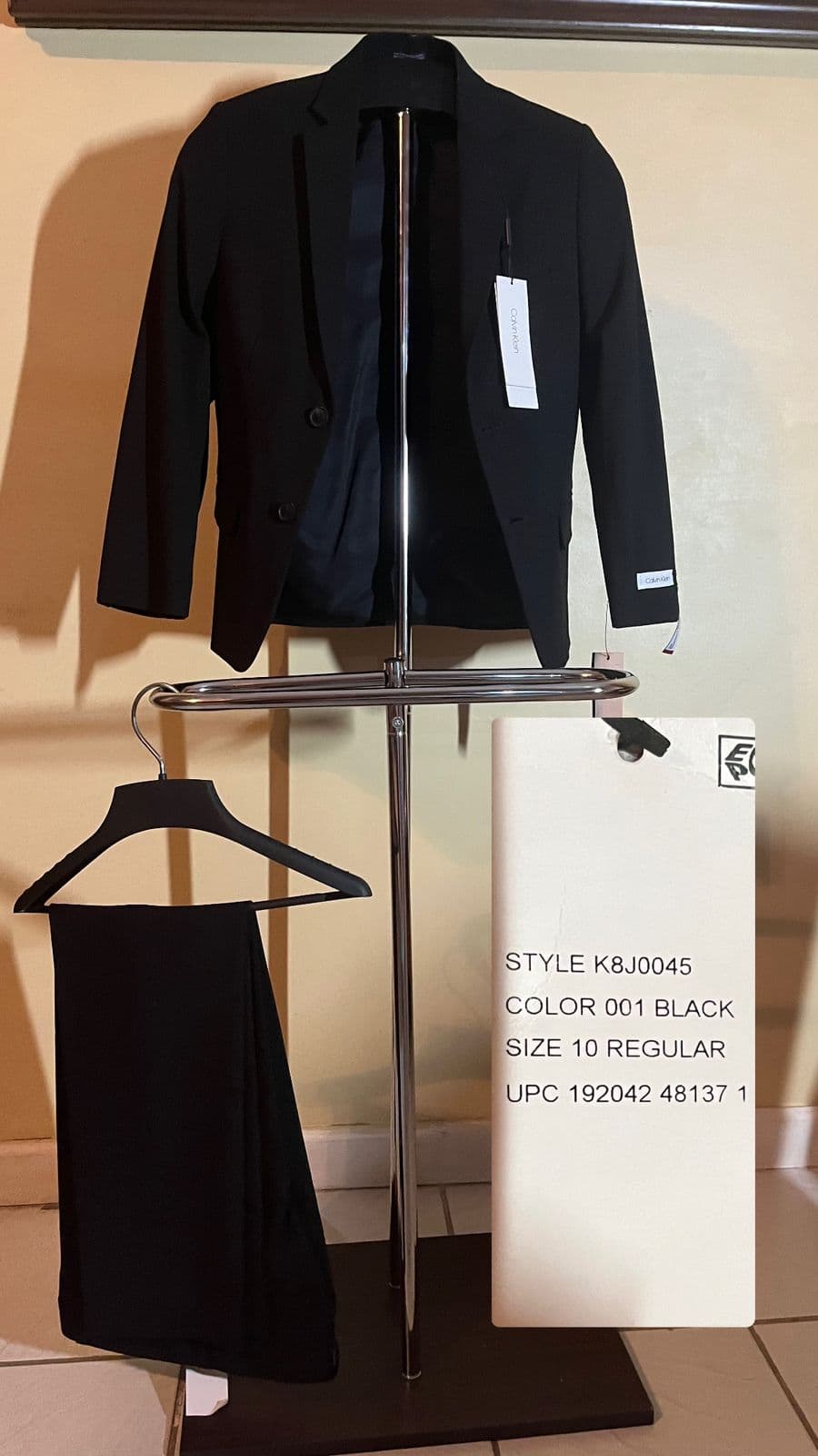 Boys Black Suits Calvin Klein & Nautica
