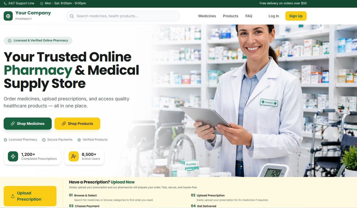 Website for Sale - Online Pharmacy